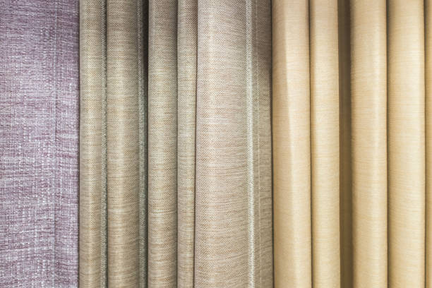 A variety of curtains are on display