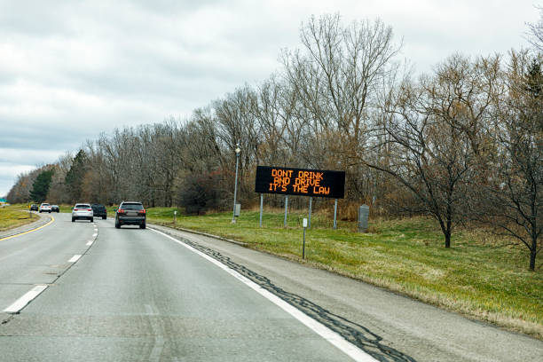 istock DON'T DRINK AND DRIVE Expressway Digital Road Sign 1452805062