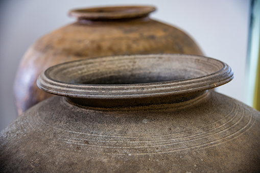 Antique earthenware in Sukhothai province, Thailand.
