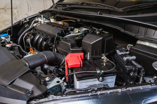 istock Gasoline engine bay of saloon. 1452810441