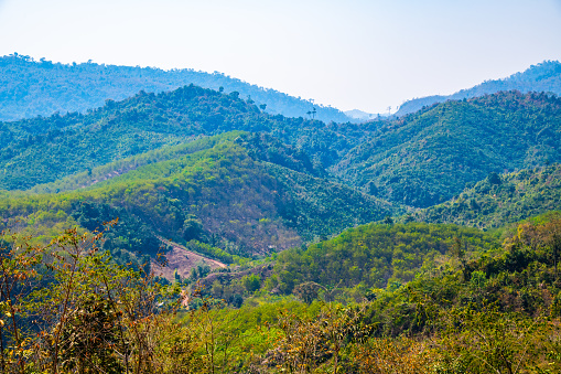 Mountain view in Nan province, Thailand.