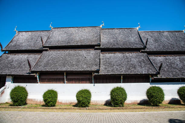 istock Ancient Thai church in Rong Ngae temple 1452812543
