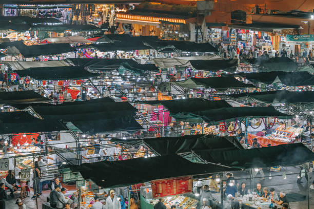 istock High angle view Djemma El Fna Marrakech, Morocco by Night 1452814792