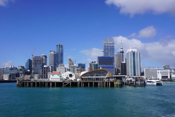 Auckland, North Island, New Zealand, October 21, 2022.\nView from aboard a harbor ferry