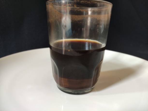 istock remaining cup of black coffee. 1452815984