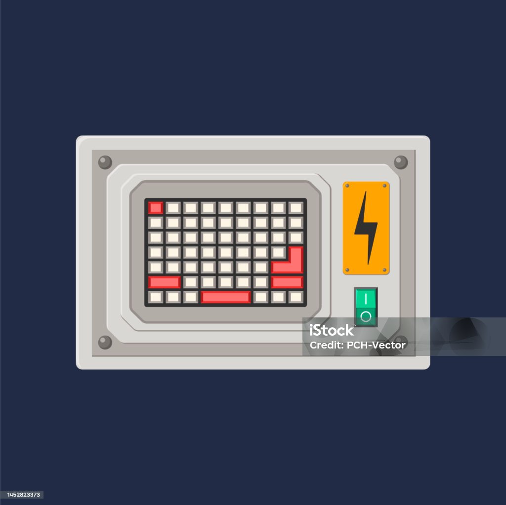 Computer Panel Illustration Control Panel With Buttons And Switch Illustration Stock Illustration ...