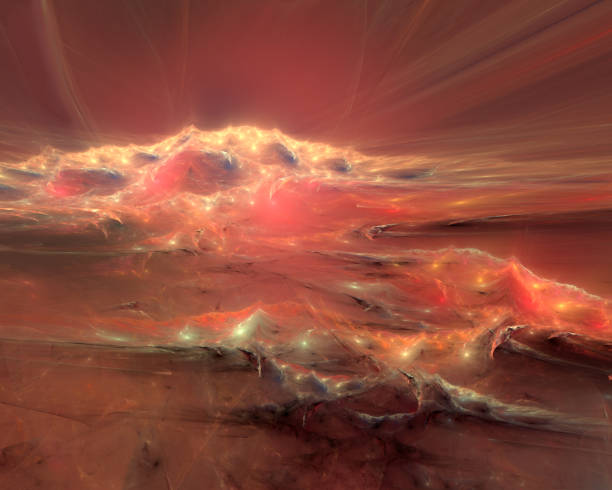 Abstract fractal art background which perhaps suggests a desert or martian landscape.