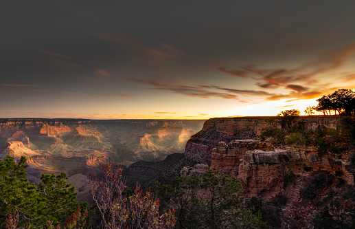 A beautiful shot of the Grande Canyon at sunrise