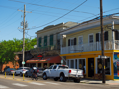 New Orleans, United States – March 31, 2022: A beautiful shot of Paso restaurant and bar in Magazine Street on a sunny day in New Orleans, USA