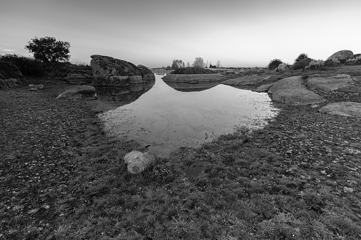 Landscape in the Natural Area of Barruecos. Extremadura. Spain.