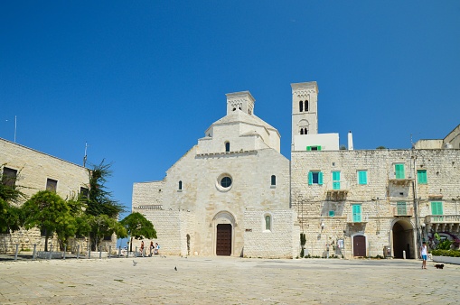 Molfetta, Italy – June 06, 2015: A view of the cathedral of Molfetta in the Puglia region, Italy