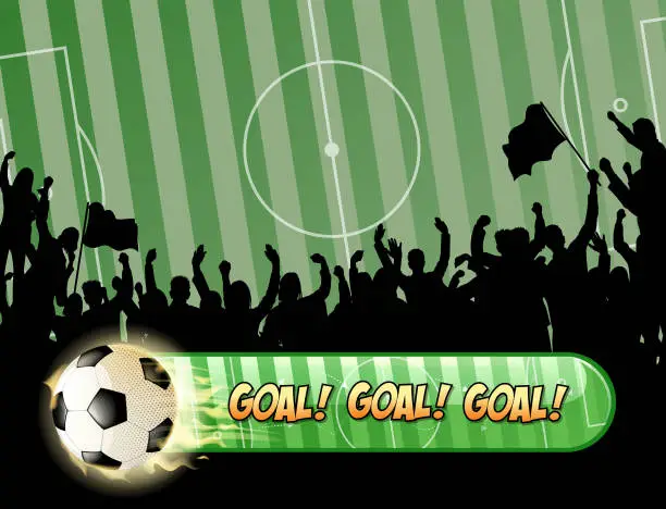 Vector illustration of goal stadium