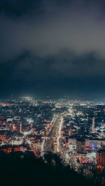 istock High angle shot of modern buildings on a cloudy day 1452852840