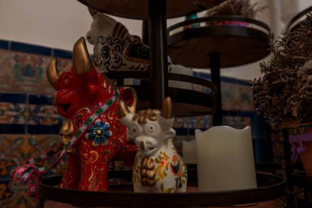 istock Closeup of Traditional Peruvian bulls figures 1452853300