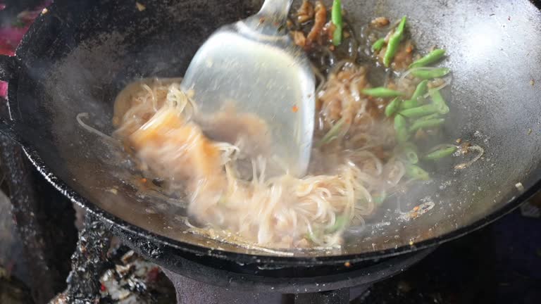 Street food night market in Asia