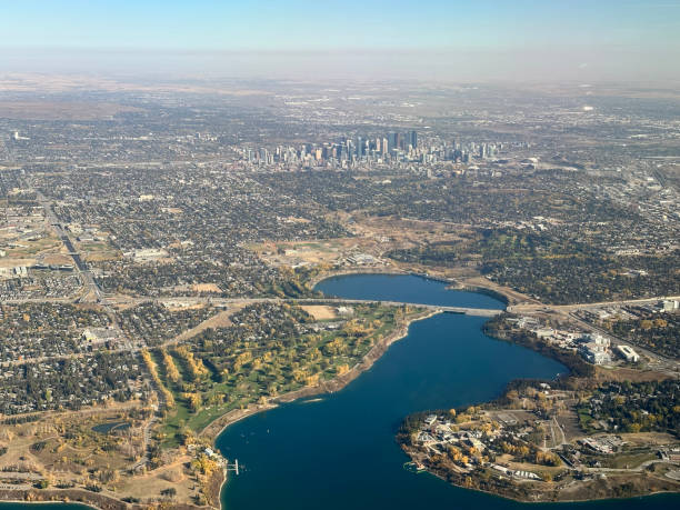 istock Aerial View of Calgary and Bow River Valley, Alberta, Canada 1452858783