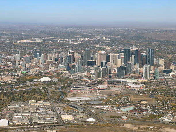 istock Aerial View of Calgary and Bow River Valley, Alberta, Canada 1452858789
