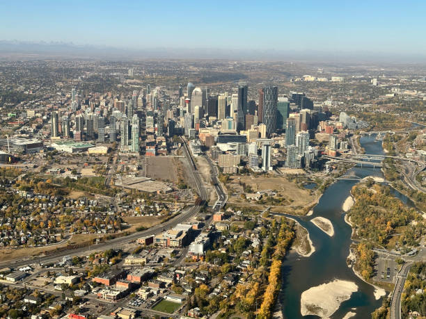 istock Aerial View of Calgary and Bow River Valley, Alberta, Canada 1452858797