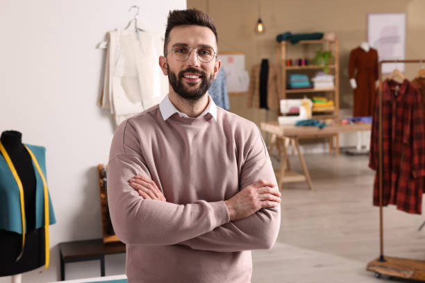 istock Portrait of professional dressmaker in modern workshop 1452867242