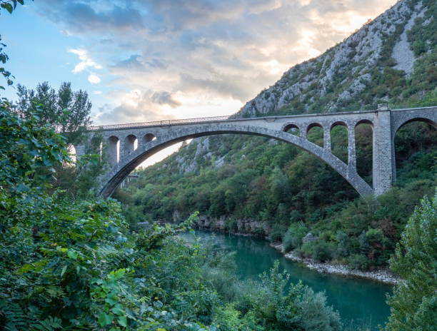 istock The big bridge against the backdrop of a beautiful sky. 1452869209