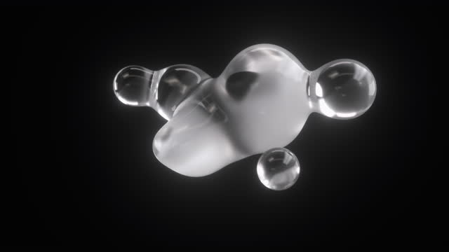 Floating transparent drops LOOP