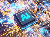 AI CPU Circuit board concept
