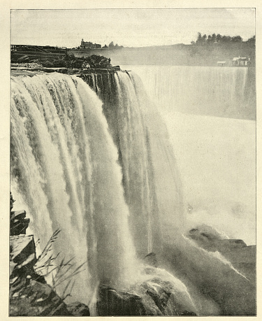 Vintage illustration after a photograph of Niagara Falls, Canada, 19th Century