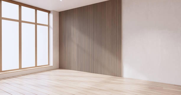 istock Muji style, Empty wooden room,Cleaning japandi room interior, 1452880220