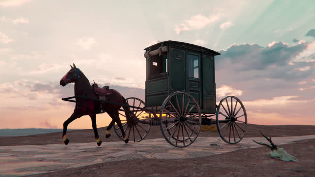 Transfer Vagon And Horse