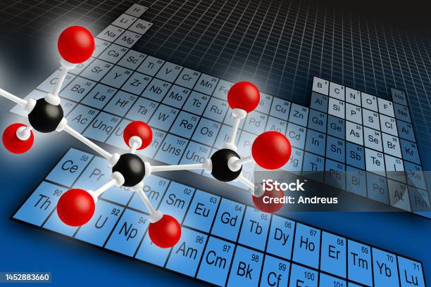 Periodic Table Stock Photo - Download Image Now - Uranium, Molecule, Isotope
