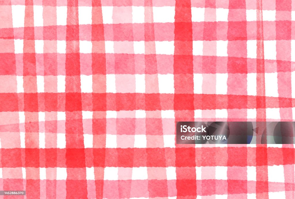 Watercolor Check Pattern Watercolor Check Pattern Background Material Stock Illustration ...