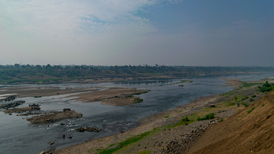 Narmada River and Sardar Sarovar Dam Gujarat India