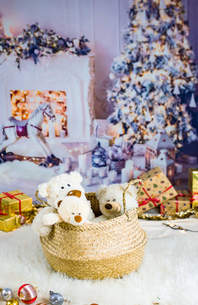 istock soft toys in baskets, order in the nursery, background 1452887630