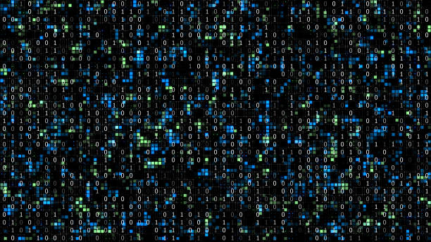 binary code abstract - alphabet letter o typescript letter b imagens e fotografias de stock