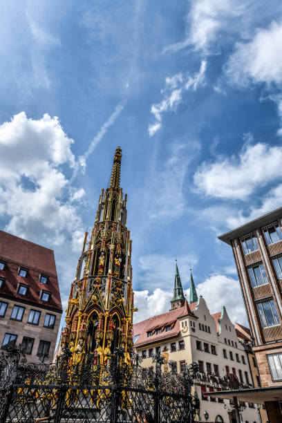 istock Low Angle View Of Schoner Brunnen In Nuremberg, Germany 1452892545