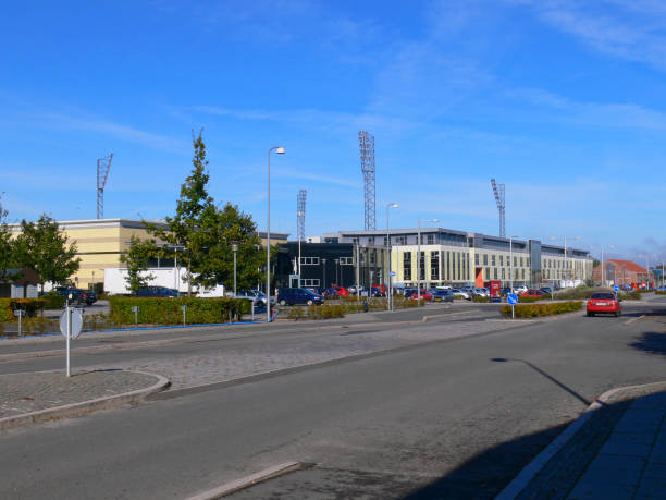 View on the Viborg Stadium stock photo