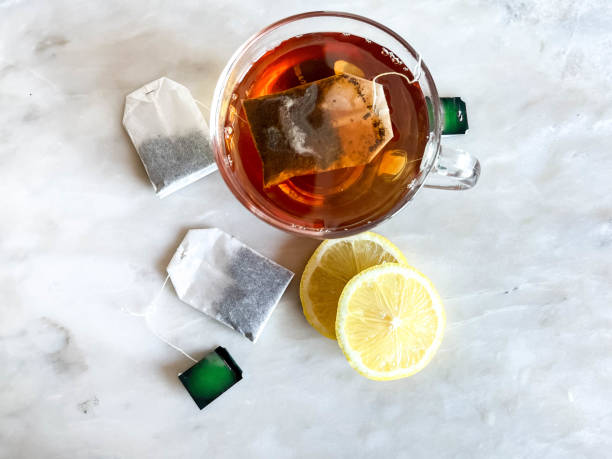 istock A cup of tea, tea bags and lemon. 1452893424