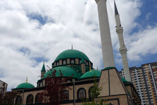 istock islam and mosque, green dome and double minaret, mosques in turkey, mosque architecture, 1452895193