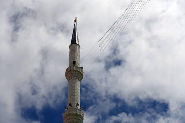 islam and mosque, green dome and double minaret, mosques in turkey, mosque architecture,