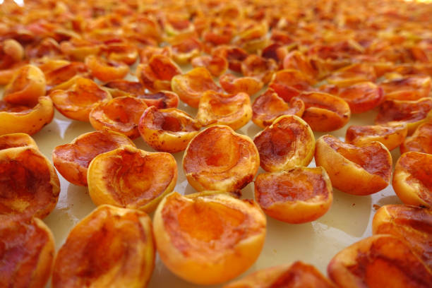 homemade apricot drying process, fruit drying process in summer, drying fruit in the sun,