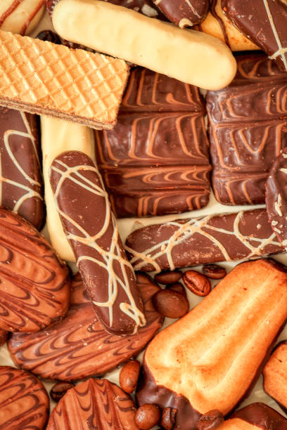 istock Close up of delicious bisquits and chocolate 1452902193