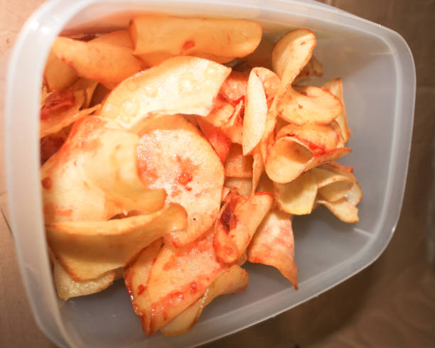 istock Photos of cassava chips 1452903871