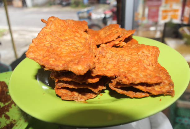 istock Photo of fried tempeh in a plastic plate 1452903884