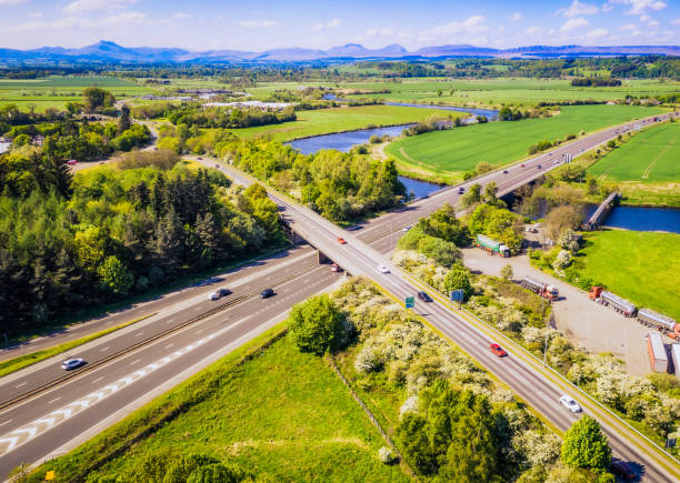istock Rural motorway and overpass 1452905418
