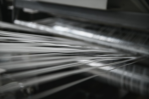 Closeup of thread for the Textile industry,Weaving and warping