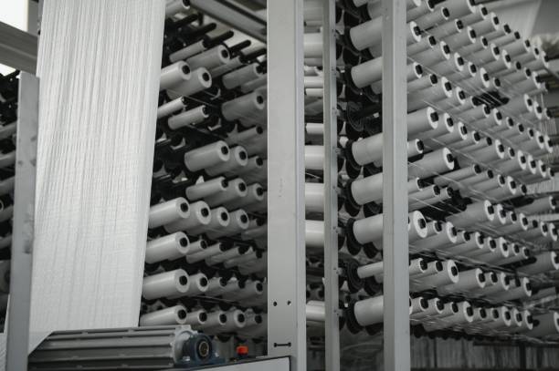 istock Closeup of thread for the Textile industry,Weaving and warping 1452908988