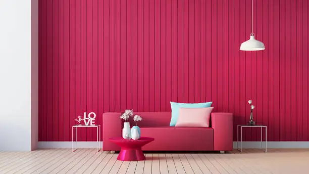 Photo of Viva Magenta room interior color of the year 2023