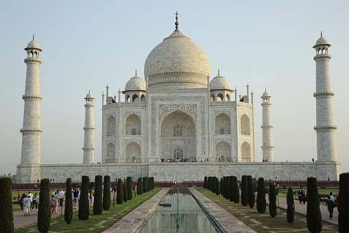 View on the Taj Mahal from the Western side.