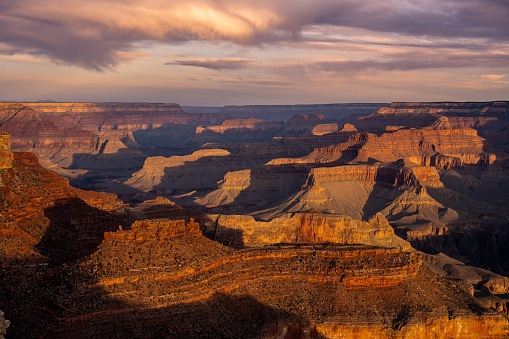 Long Shadows and Soft Light Crosses The Grand Canyon at dwan