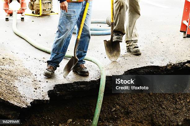 Asphalt Edge Stock Photo - Download Image Now - Hole, Shovel, Sinkhole